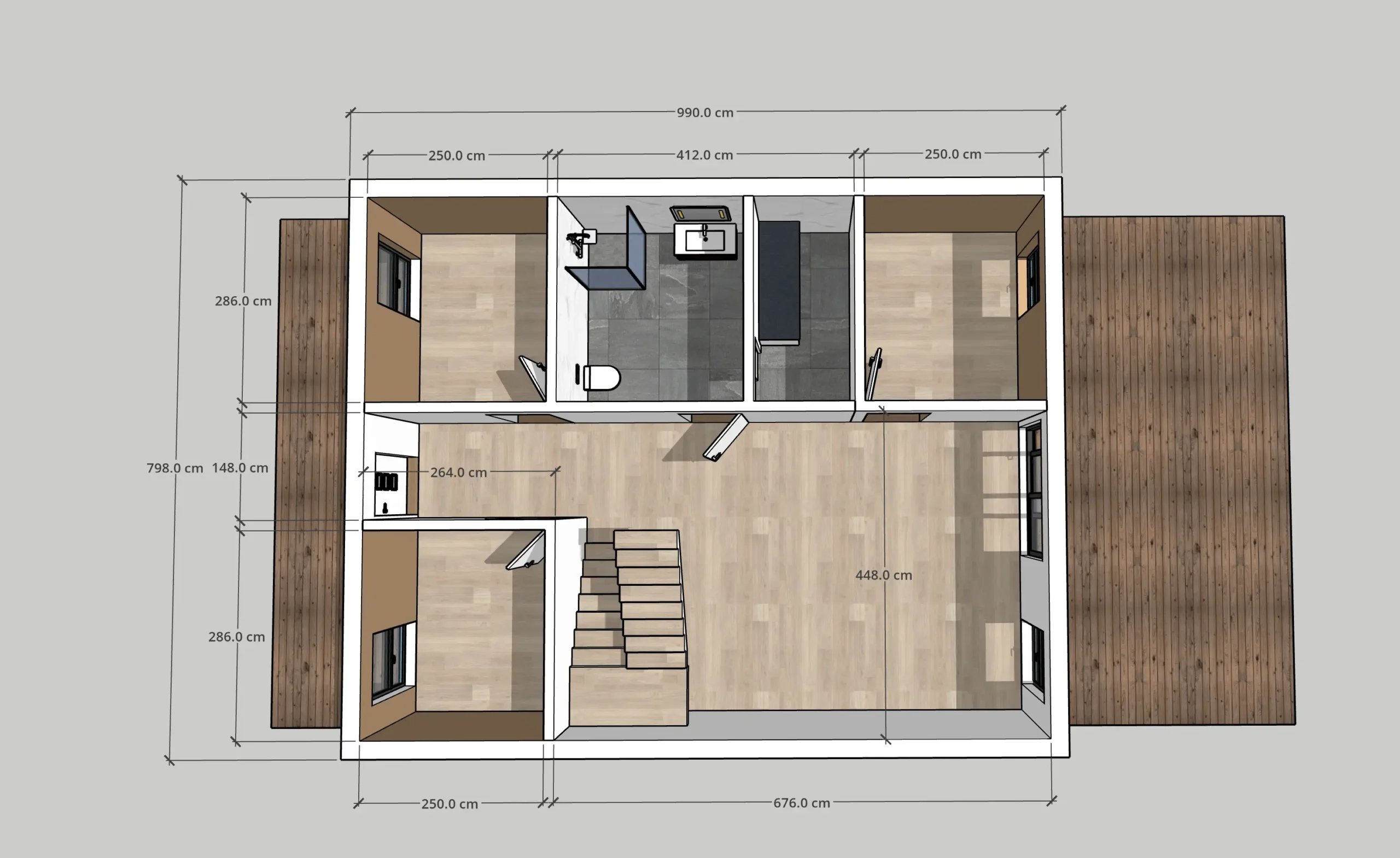 3D planløsning 1 etg